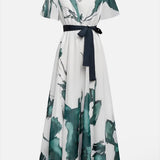 Vanessa - Long Dress Watercolour Print