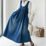 Ivy - Vintage Denim Maxi Dress