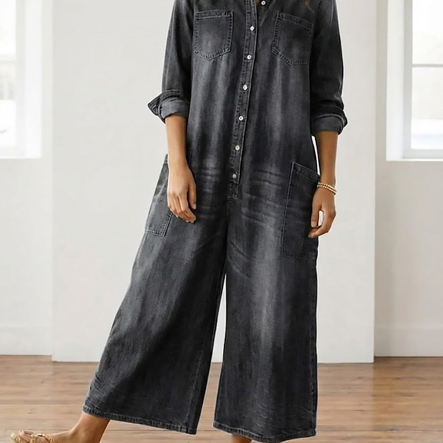 Monica - Denim Cotton Jumpsuit