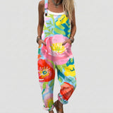 Valda - Overalls with Bright Watercolour Florals