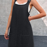 Lisa - Casual Denim Overall Dress