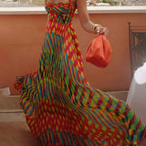 Aria - Abstract Printed Maxi Dress