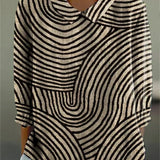 Grace - Monochrome Wave Blouse